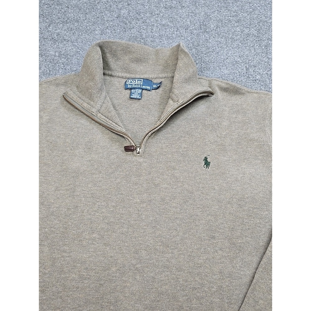 Polo Ralph Lauren Quarter Zip Mens XL Long Sleeve All Cotton Sweatshirt